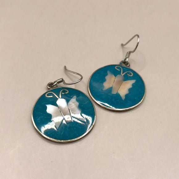 2 Pair of Vintage Alpaca Mexico Earrings - Picture 8 of 10